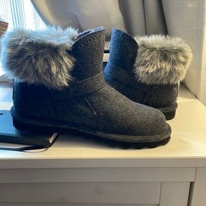 Gray booties